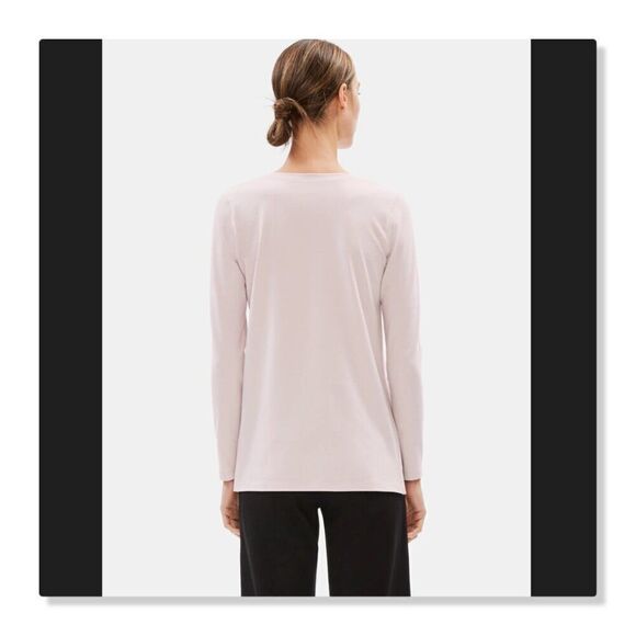 ✨ EILEEN FISHER ✨ Cotton Long Sleeve Pocket Top - [Large, Mauve] - Picture 2 of 14